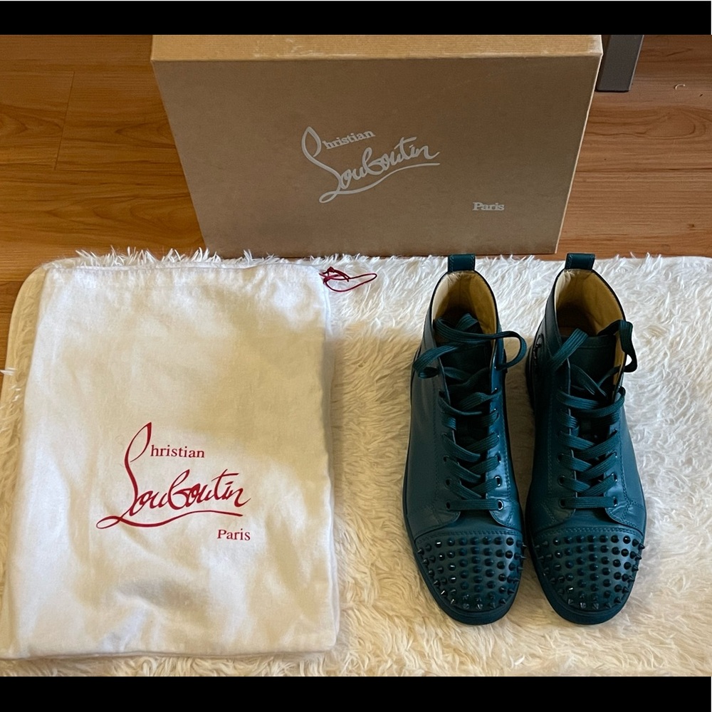 Christian Louboutin Lou Spikes Flat Calf Size 41.5